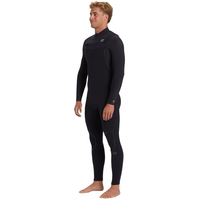 2024 Billabong Mens Furnace Natural 4/3mm Chest Zip Wetsuit ABYW100265 - Black